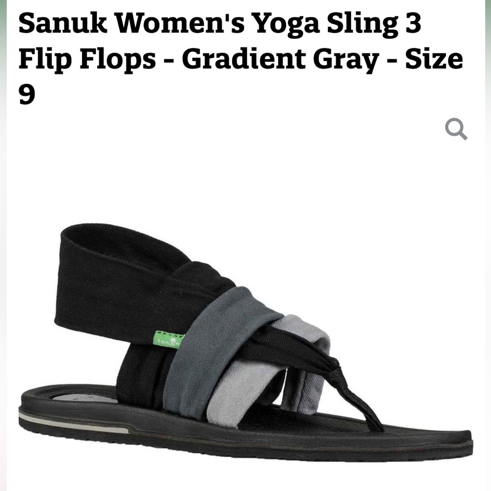 Sanuk Women's Yoga Sling 3 Flip Flops! Gradient Gray- Size 9! New with Tags!!!